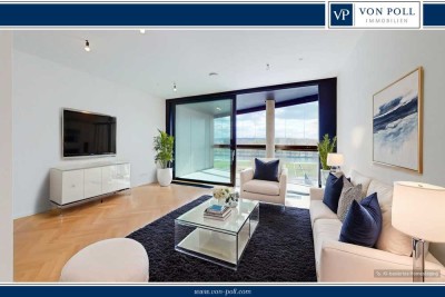 Exklusive Zwei-Zimmer-Wohnung im Hafenparkquartier mit Mainblick