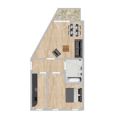 *NEU Renoviert* 2-Raum Wohnung mit Terrasse und Garten