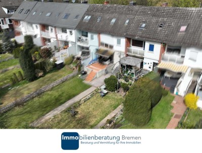 Vermietetes Reihenmittelhaus mit zwei Gärten