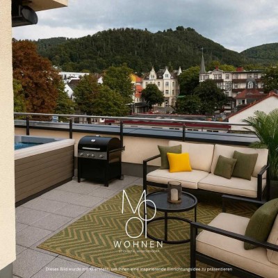 Penthouse-Wohnung: barierefrei, Stilvoll und im Zentrum von Bad Harzburg inkl. Terrasse + EBK