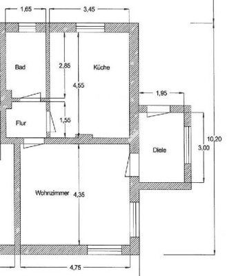Praktisch geschnittene und großzügige 1-Zimmerwohnung mit Gartennutzung