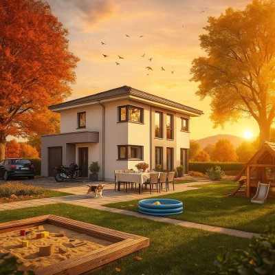 Herbstträume! Traumhaus mit 2 Kinderzimmer, 1 Home-Office inkl. Grundstück