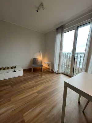 Helle möblierte 1-Zimmer Wohnung im 5. OG mit Aufzug in Hamburg-Barmbek-Nord