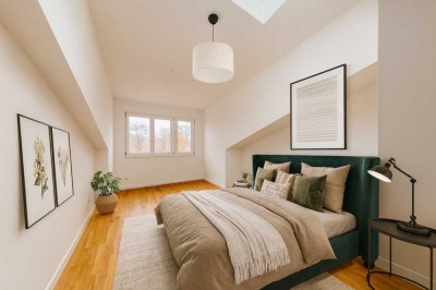 Helles Wohnen über den Dächern – Moderne 2-Zimmer-Dachgeschosswohnung mit Terrasse