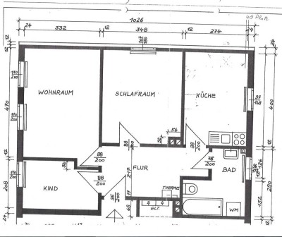Schöne 3 ZKB, EG mit Garten, 61 m², Nähe Marktplatz, zentral und ruhig