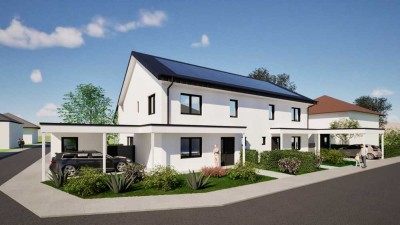 Ökologisches Premium-Doppelhaus vom Handwerksbetrieb–PV Premium, KfW55+, Lüftung & Traumausstattung