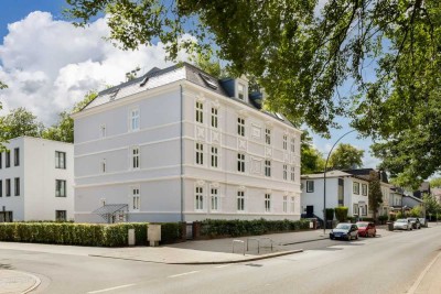 Wohnen oder Arbeiten: Aktuell vermietete Wohnung mit viel Potenzial am Goßlers Park in Blankenese