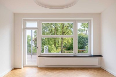 Klassischer Altbau mit Blick ins Grüne