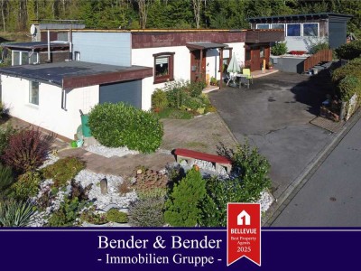 Ferien-Flair - Bungalow mit Fernblick und und Einliegerwohnung auf großem Grundstück am Waldrand!