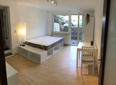 Hell & gemütlich - möblierte 1-Zimmerwohnung mit Terrasse