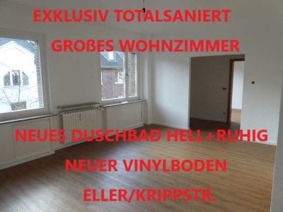 EXKLUSIV TOTALSANIERT GROßES WOHNZIMMER NEUES DUSCHBAD NEUER VINYLBODEN HELL+RUHG ELLER/KRIPPSTR.