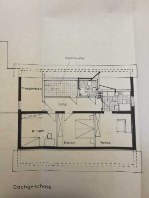 Helle und ruhige 3-Zimmer Dachgeschoss-Wohnung in Winhöring/Unterau