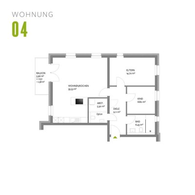 NEUBAU Trier-Olewig - Effizienzhaus 55 - Wohnung 04