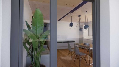 Erstbezug mit Balkon und Einbauküche: Stilvolle 2-Raum-Wohnung in Aspach