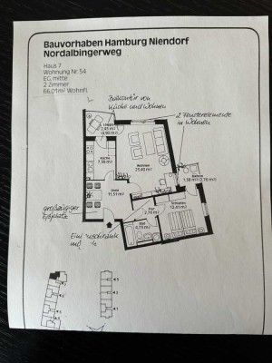 Geschmackvolle 2-Raum-Hochparterre-Wohnung mit geh. Innenausstattung mit EBK in Hamburg Niendorf