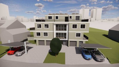 Stilvolle 4-Zimmer-Penthouse-Wohnung mit gehobener Ausstattung, 360° Dachterrasse und EBK in Gosheim