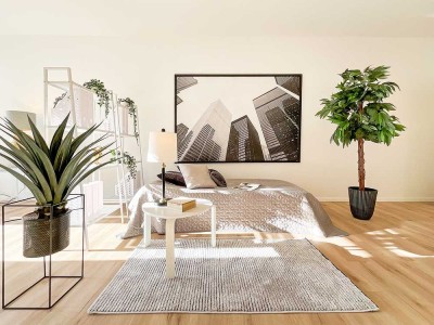 Erstbezug nach Renovierung: 1-Zimmer-Wohnung mit Blick ins Grüne