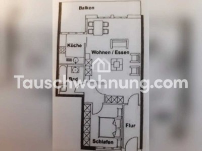 Tauschwohnung: Sonnige 2 Raumwohnung mit großen Balkon