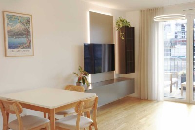 Möblierte Neubau-2-Zimmer-Wohnung in Benrath – Modern & Bezugsfertig