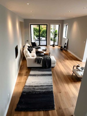 3 Zimmer mit EBK, eigener Garten + Garage + Stellplatz