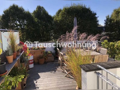 Tauschwohnung: Zentrale Dachterrassen-Maisonette gegen Aufzug/EG/1OG
