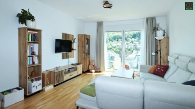 Neuwertige 3- Zimmerwohnung mit 2 Balkonen und schöner Aussicht!