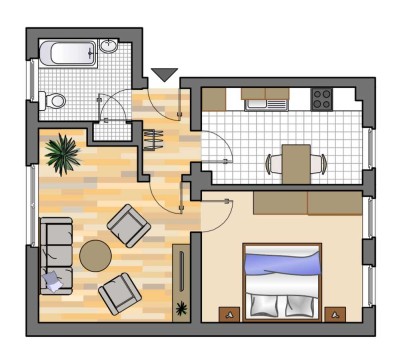 2-Zimmer-Wohnung in Herten Disteln