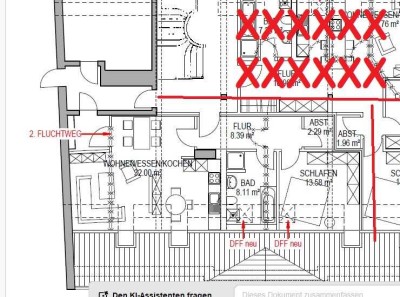 Helle DG-Wohnung in Innenstadt