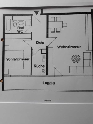 Wohnung mit zwei Zimmern in Bergisch Gladbach