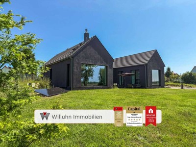 Designhaus trifft einzigartiges Grundstück | Klimaanlage | Fischgrätparkett | Kamin
