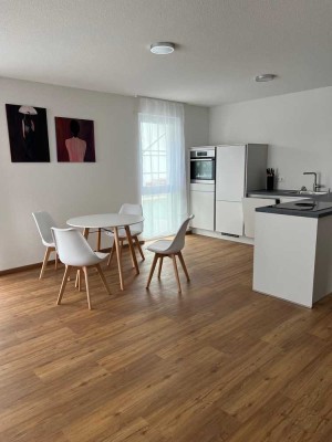 Möbilierte moderne 2-Zimmer-Wohnung mit Balkon - Neubau - Erstbezug
