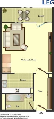 Demnächst frei! 1-Zimmer-Wohnung in Monheim am Rhein Berliner Viertel