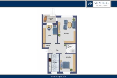 Gepflegte Erdgeschosswohnung mit Garten in begehrter Lage von Lingen/ Laxten