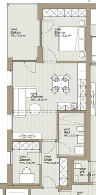 Sonnige 2,5-Zimmer Wohnung