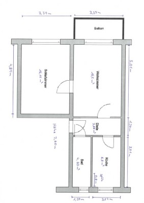 Gemütliche helle 2-Raum-Wohnung mit EBK