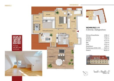 ***Sehr schöne 2,5 Zi. Altbau-Wohnung im 2.OG, WE 2-11 als Erstbezug***