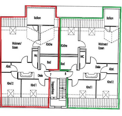 Attraktive 5 Zimmer DG Wohnung mit Terrasse in Alsdorf
