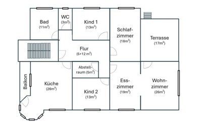 Großzügige 4,5-Zimmer-Wohnung mit Terrasse, Balkon, Kamin & Garten in 36396 Steinau an der Straße