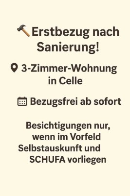 Frisch sanierte 3-Zimmer-Wohnung in Celle