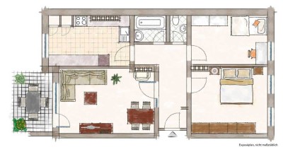 Charmante, helle  3-Zimmer-Wohnung mit Terrasse im begehrten Frankenberger-Viertel