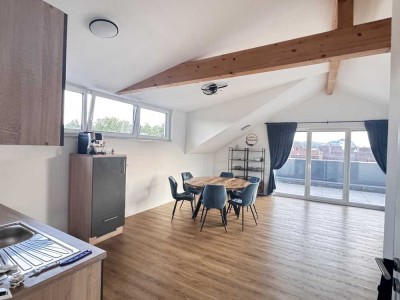 Exklusive 5-Zimmer Neubauwohnung mit Dachterasse -KfW55, Fußbodenheizung, Wärmepumpe, Baujahr 2022