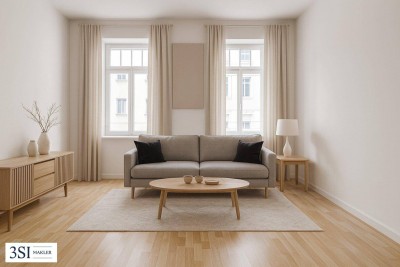 Lichtdurchflutete 2-Zimmer-Altbauwohnung - mit Blick in den begrünten Innenhof - im Herzen des 12. Bezirks