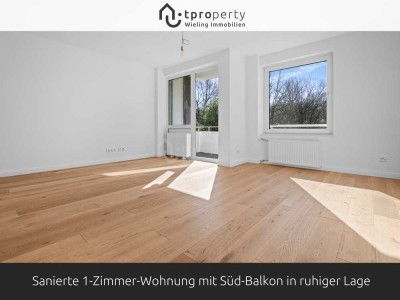 Sanierte 1-Zimmer-Wohnung mit Süd-Balkon in ruhiger Lage