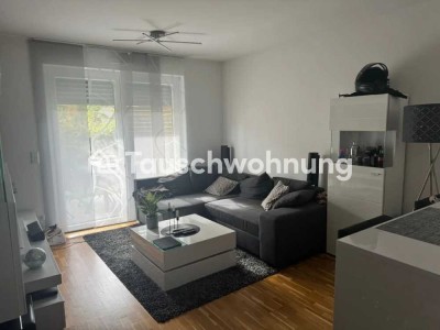 Tauschwohnung: Tausche 2-Zimmer-Wohnung mit Garten und TG-Platz gegen 3-Zimme