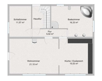 Gemütliche 70m²-Erdgeschosswohnung mit Kaminofen & Garten in Grünenplan