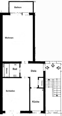 In Köln: Gepflegte Wohnung mit zwei Zimmern und Balkon