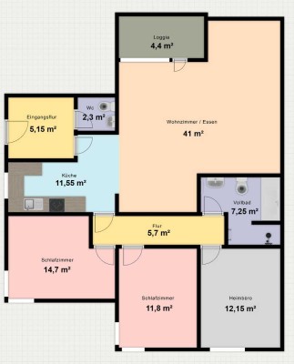 5 Zimmer, 117qm, mit Fahrstuhl, Holtenklinker Straße