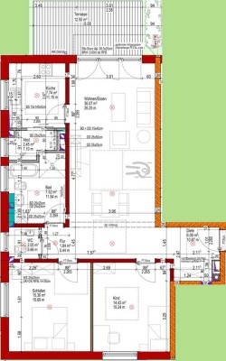 Neubau:Schöne 3-Zimmer-Erdgeschosswohnung mit großer Terrasse 97 qm in Kehl-Goldscheuer zu vermieten