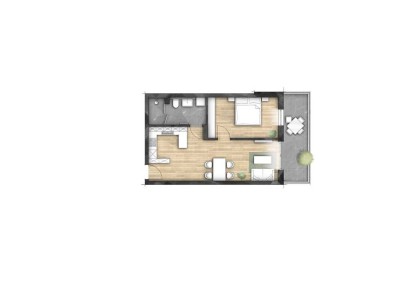 DG 2-Zi.-Whg. mit Balkon