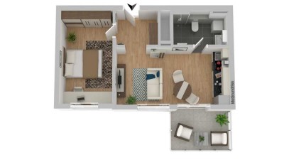 Modern-Möblierte 2-Zimmer Wohnung im Apartmenthaus am Klinikum!